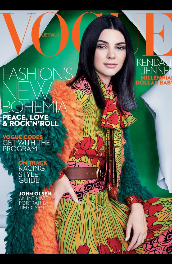 Jenner looks stunning on the cover of Vogue. Picture: Patrick Demarchelier