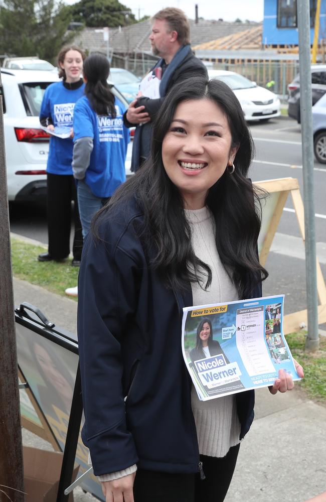 Ms Werner, 32, the daughter of Chinese-Malaysian migrants, said on social media she would work to “restore integrity” to Victoria’s finances. Picture: NCA NewsWire / David Crosling