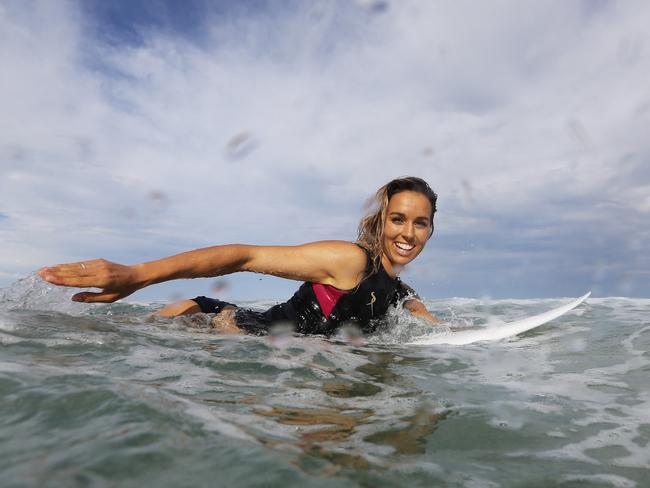 Australian surfer Sally Fitzgibbons at Cronulla beach, Sydney. Picture: Brett Costello