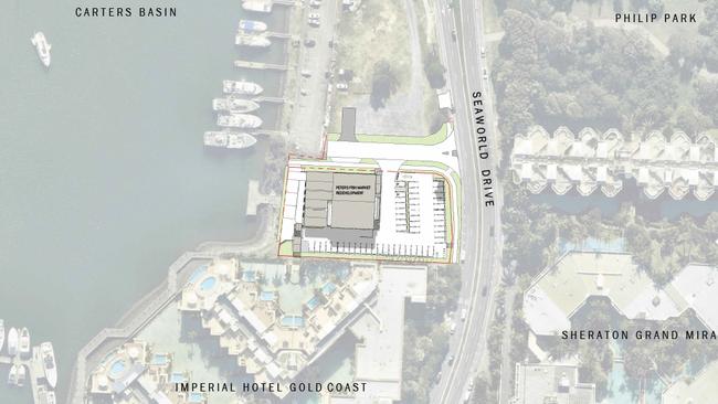 Artist impression of the redeveloped Peter's Fish Market on The Spit