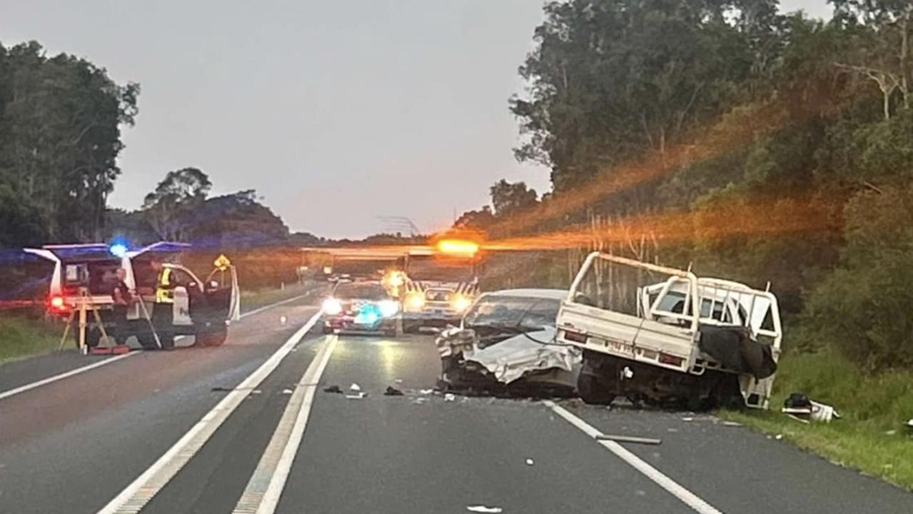 The scene of a crash on the Sunshine Motorway near Coolum on Saturday, October 19.