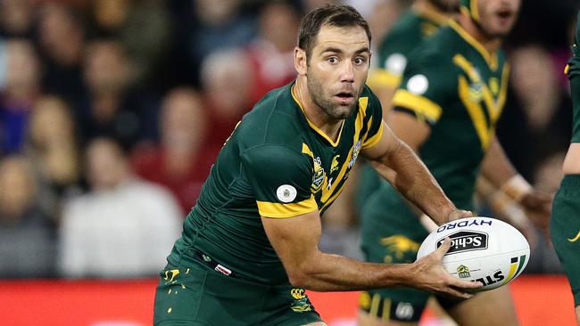 Cameron Smith and the Kangaroos will be out to defend their Rugby League World Cup crown at the 2017 tournament. Picture: Gregg Porteous