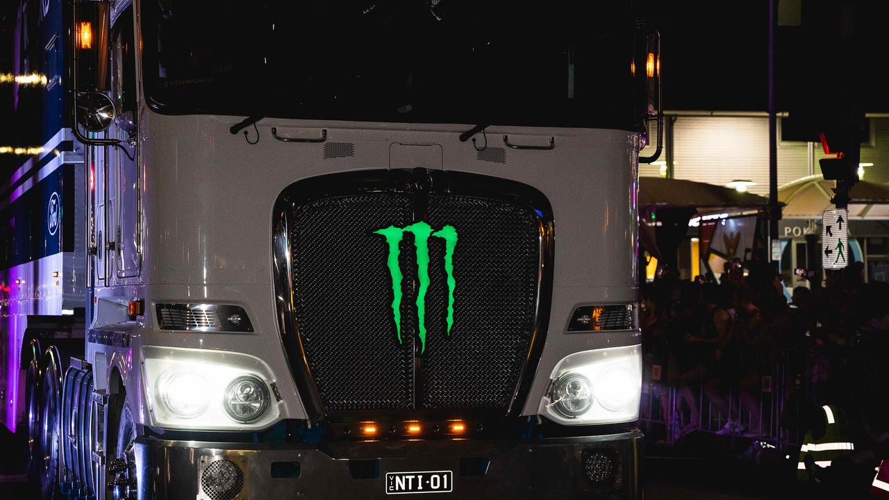 Thousands of racing fans welcomed the Night Transporter Convoy into the Darwin CBD ahead of the 2023 Darwin Supercars. Picture: Pema Tamang Pakhrin