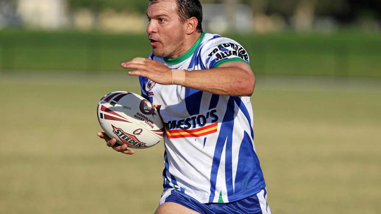 Wade Rothery makes a break for the Beerwah Hinterland Bulldog's back in 2008. Picture: Michaela O'Neill