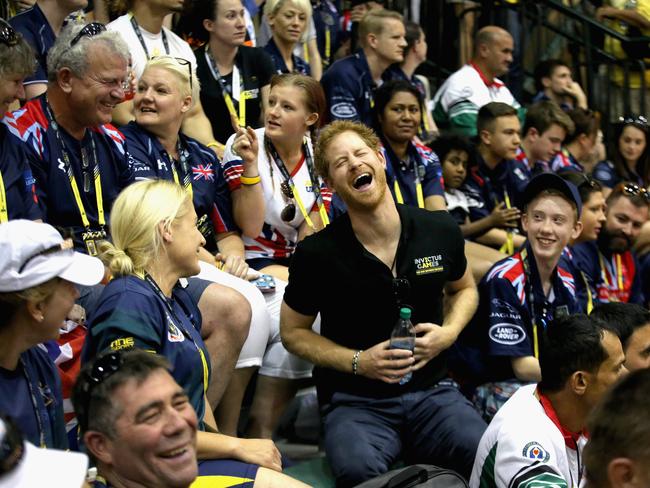 Prince Harry sits with the crowd as he watches the 2016 Invictus Games.