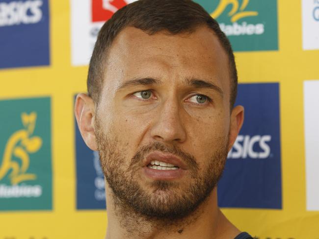 Wallabies training in Herston, QLD. Quade Cooper