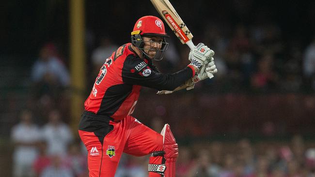 The Melbourne Renegades’ Tom Cooper scored 49 to lead his side to a six wicket win over the Sydney Sixers on Wednesday night. Picture: AAP 