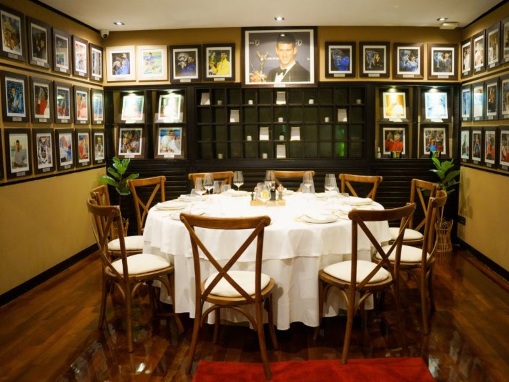 One of the restaurant’s rooms features plenty of sporting memorabilia. Picture: Supplied