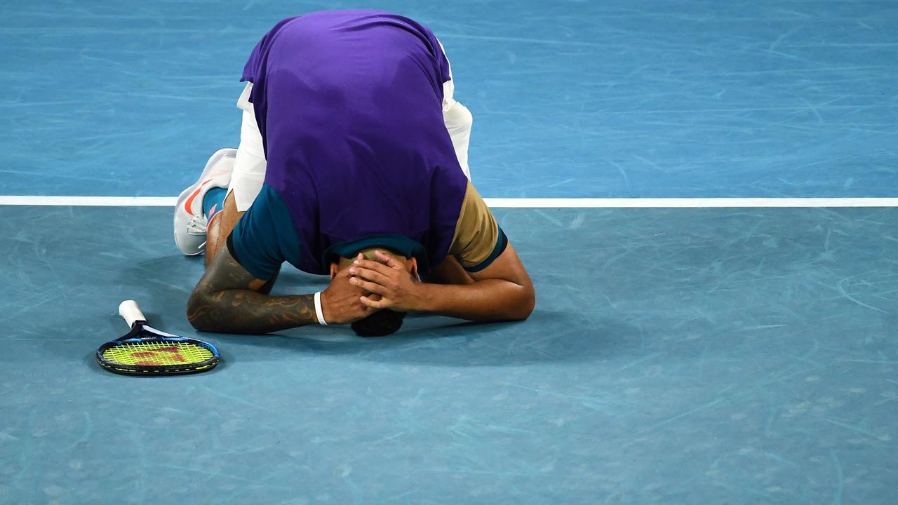 Nick Kyrgios had to go the distance to make the third round of the Australian Open - but that could be to his advantage. (Photo by William WEST / AFP)