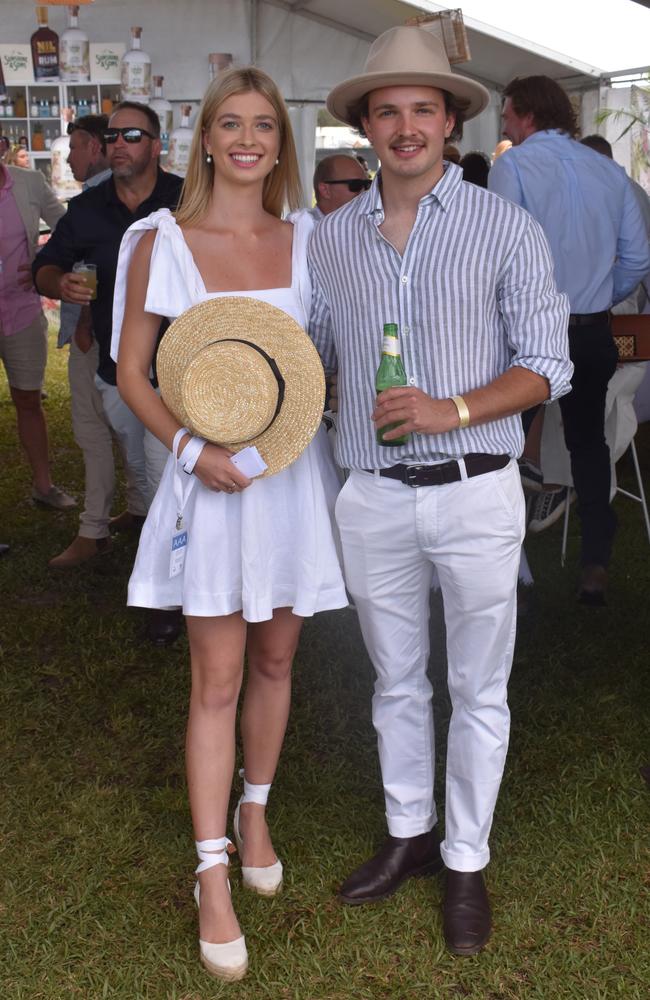 Paige and Kye Van Lunteren enjoy their day at the Polo By the Sea event in Maroochydore. Picture: Eddie Franklin