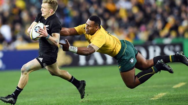 Samu Kerevi’s defensive deficiencies were exposed by the All Blacks in Bledisloe I.