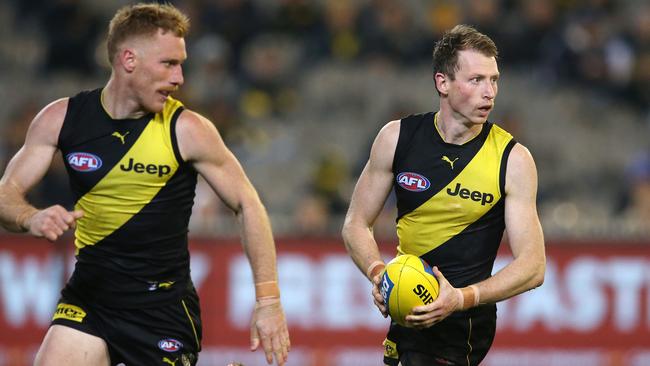 AFL Round 12. 07/06/2019. Richmond v Geelong at the MCG.  Richmonds Dylan Grimes    .  Pic: Michael Klein