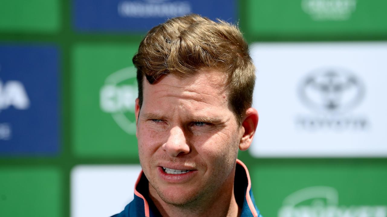 Steve Smith speaks during an Australian team training session before the Second Test match in the series between Australia and West Indies at The Gabba on January 24, 2024 in Brisbane, Australia. (Photo by Bradley Kanaris/Getty Images)