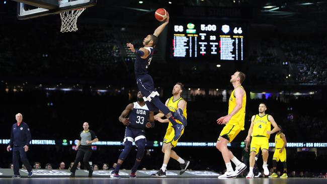 The Australia Vs. USA basketball friendly series at Marvel Stadium attracted thousands of fans in 2019.