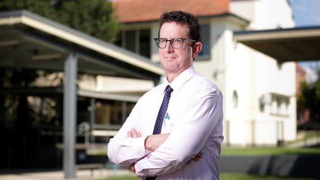 Andrew Oberthur has been a principal at four Brisbane schools over 21 years. Picture: Steve Pohlner