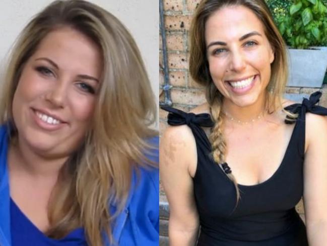 Dietician Lyndi Cohen before and after she lost 20 kilos