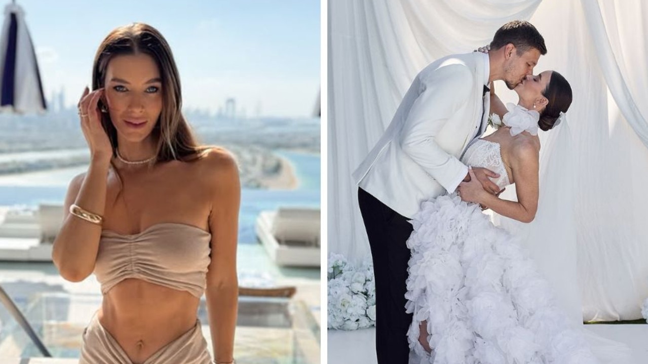 Aussie star stuns in dramatic wedding dress