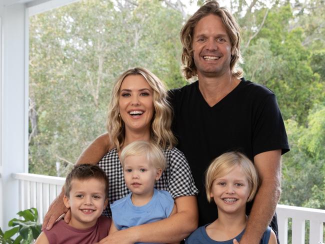 Qweekend feature on Abby Coleman, radio B105 host and Mother to three boys, Finlay 9, Jagger 6 and Koa 2 and wife to Scott Burdon 43. Picture: David Kelly