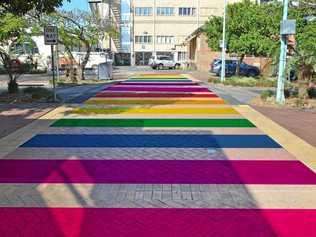 RAINBOW CROSSING: Lismore Council has again postponed the painting of the Rainbow Crossing at the Magellan St shared pedestrian zone.