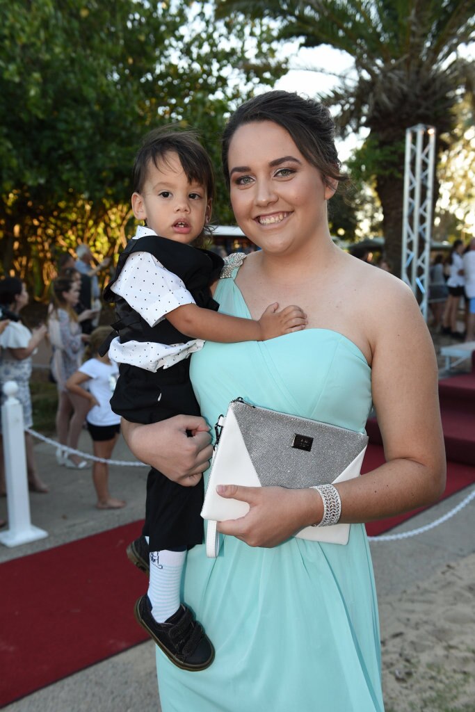 Hervey Bay High formal at the Waterfront - Waimania Randall-Gregory and her brother Cheguevara. Picture: Alistair Brightman