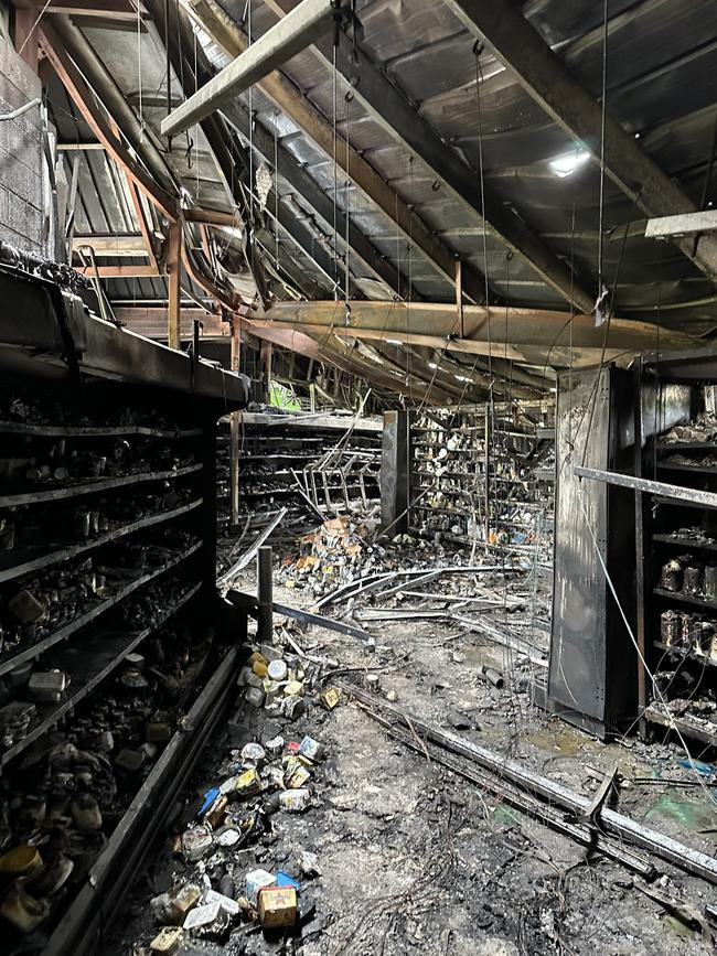 The fire totally gutted Woolworths at Stirling. Picture: Supplied