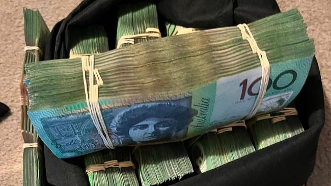 More than $300,000 was seized during Operation Stonewall across SA. Picture: SA Police