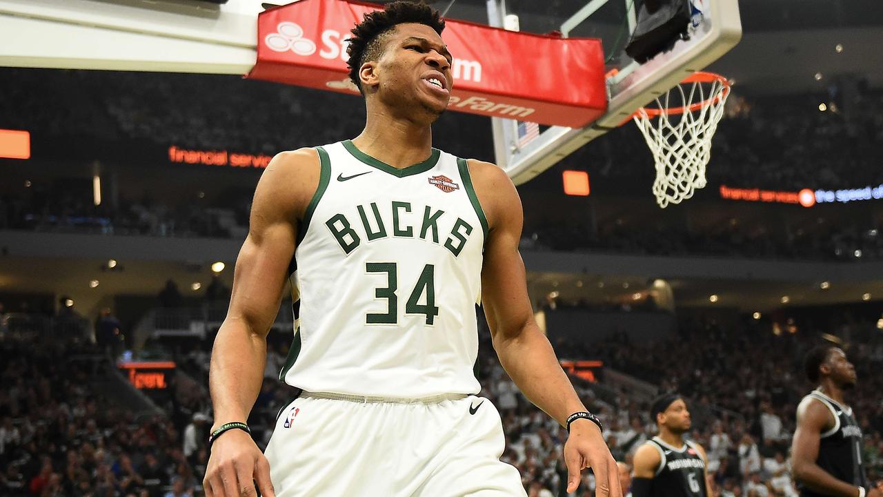 Giannis Antetokounmpo had his social media accounts hacked and bizarre tweets posted. Stacy Revere/Getty Images/AFP