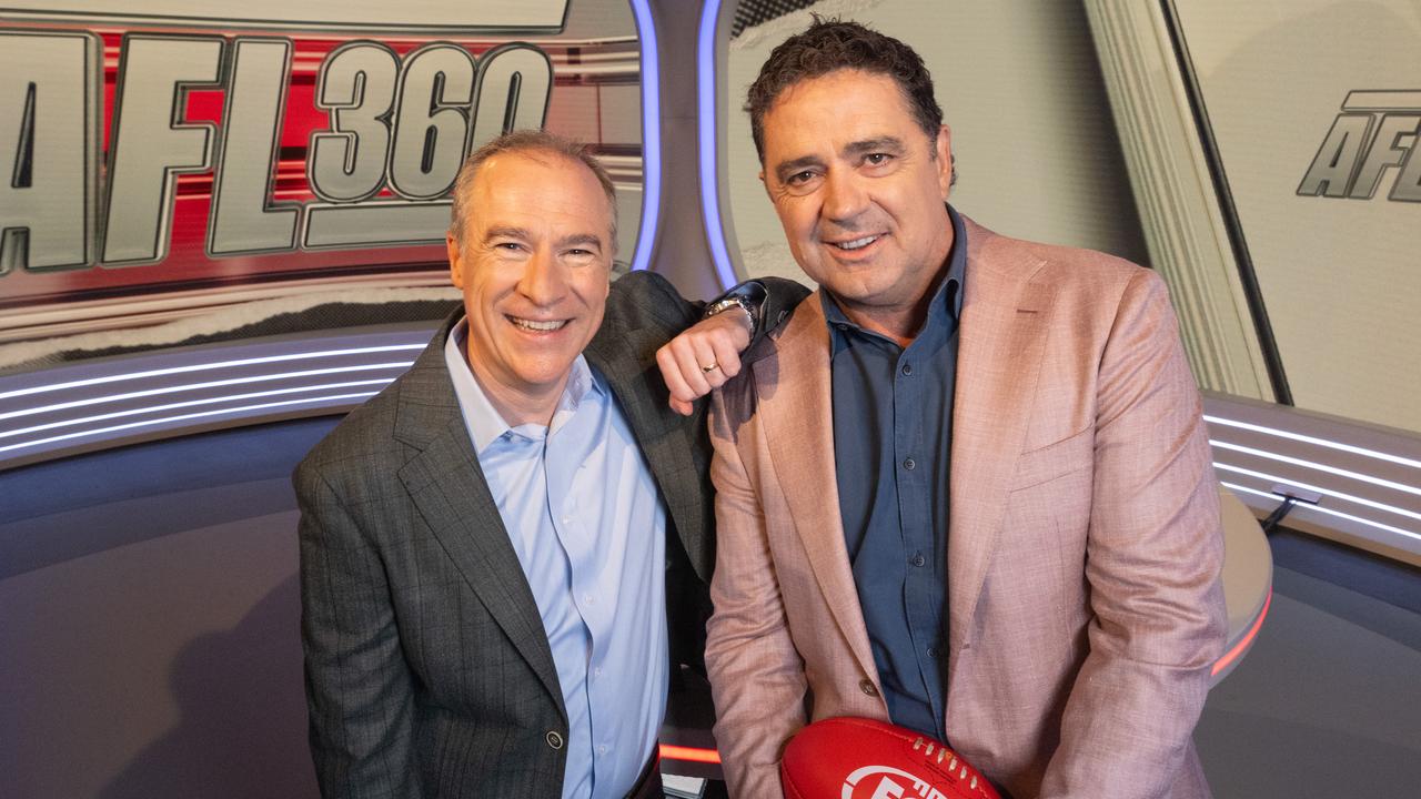 Gerard Whateley and Garry Lyon are the faced of AFL 360. Picture: Tony Gough.