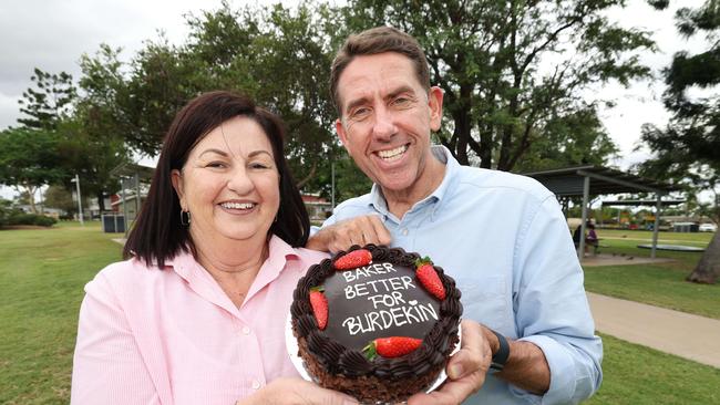 Anne Baker for Burdekin with the Deputy Premier Cameron Dick in Moranbah. Pic: Annette Dew.