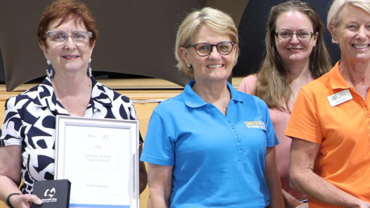 2023 Australia Day Award winners in Bundaberg. Trish Mears was awarded Bundaberg Citizen of the Year.