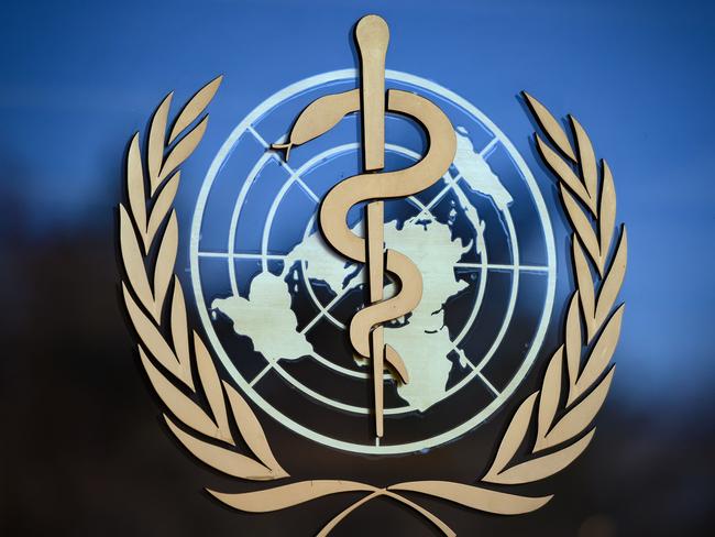 (FILES) In this file photo taken on February 24, 2020 shows the logo of the World Health Organization (WHO) at their headquarters in Geneva. - President Donald Trump has formally withdrawn the United States from the World Health Organization, making good on threats over the UN body's response to the coronavirus, a senator said July 7, 2020.  "Congress received notification that POTUS officially withdrew the US from the @WHO in the midst of a pandemic," Senator Robert Menendez, the top Democrat on the Foreign Relations Committee, wrote on Twitter. (Photo by Fabrice COFFRINI / AFP)