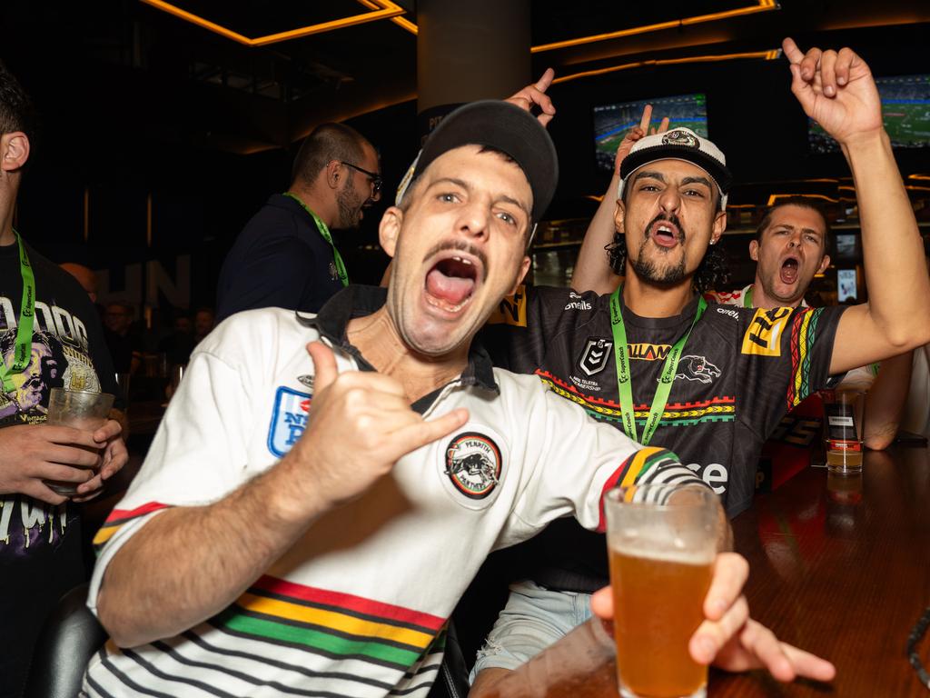 NRL fans get excited at the SuperCoach Viva non-Vegas Party at the Star Casino in Sydney. Picture: Tom Parrish