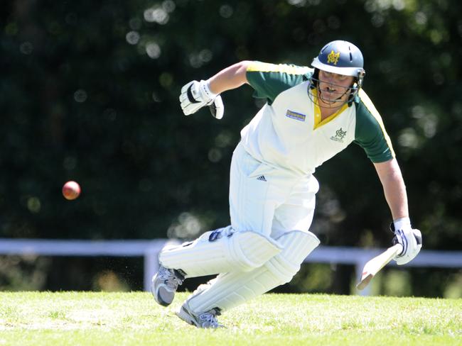 Wilson on his way to 110 for Moorooduc against Hastings in November, 2011.