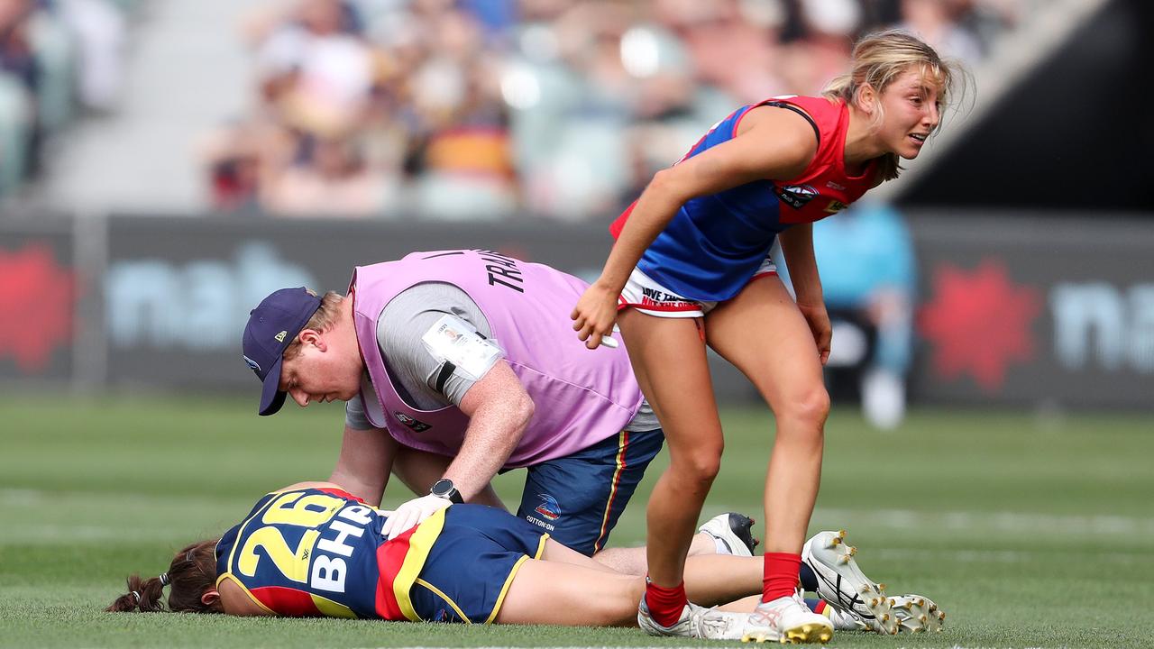 Chelsea Randall suffered a concussion in the preliminary final last year. Picture: Getty Images