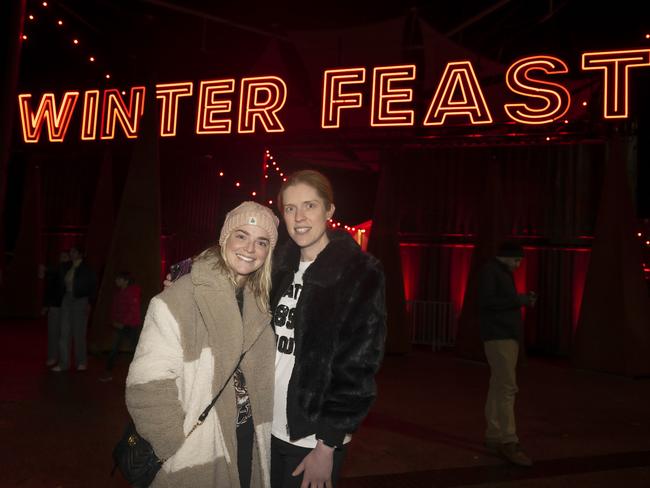 Dark Mofo 2023. Winter Feast. Chantelle Peters and Alyssa Gardner. Picture: Caroline Tan
