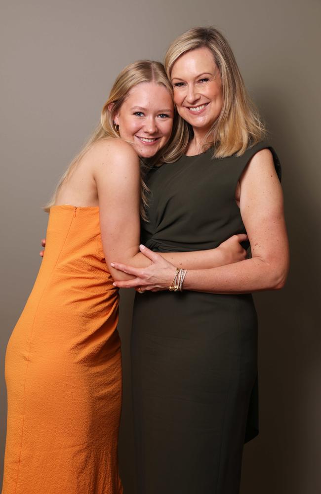 TV journalist Melissa Doyle and her now 18-year-old daughter Talia at the Fairfax &amp; Roberts Jewellers Mother's Day morning tea. Picture: David Swift