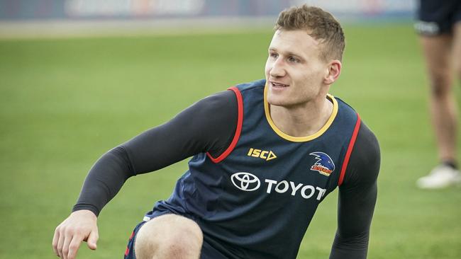 Rory Laird at Crows training last week.