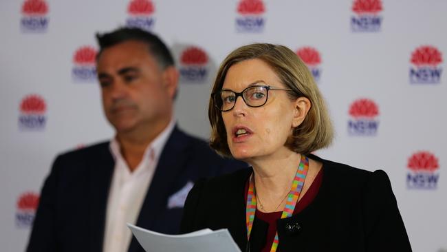 NSW contact tracers have cast a wide net around a returned traveller from Los Angeles, chief health officer Kerry Chant said. Picture: NCA NewsWire / Gaye Gerard – POOL via NCA NewsWire