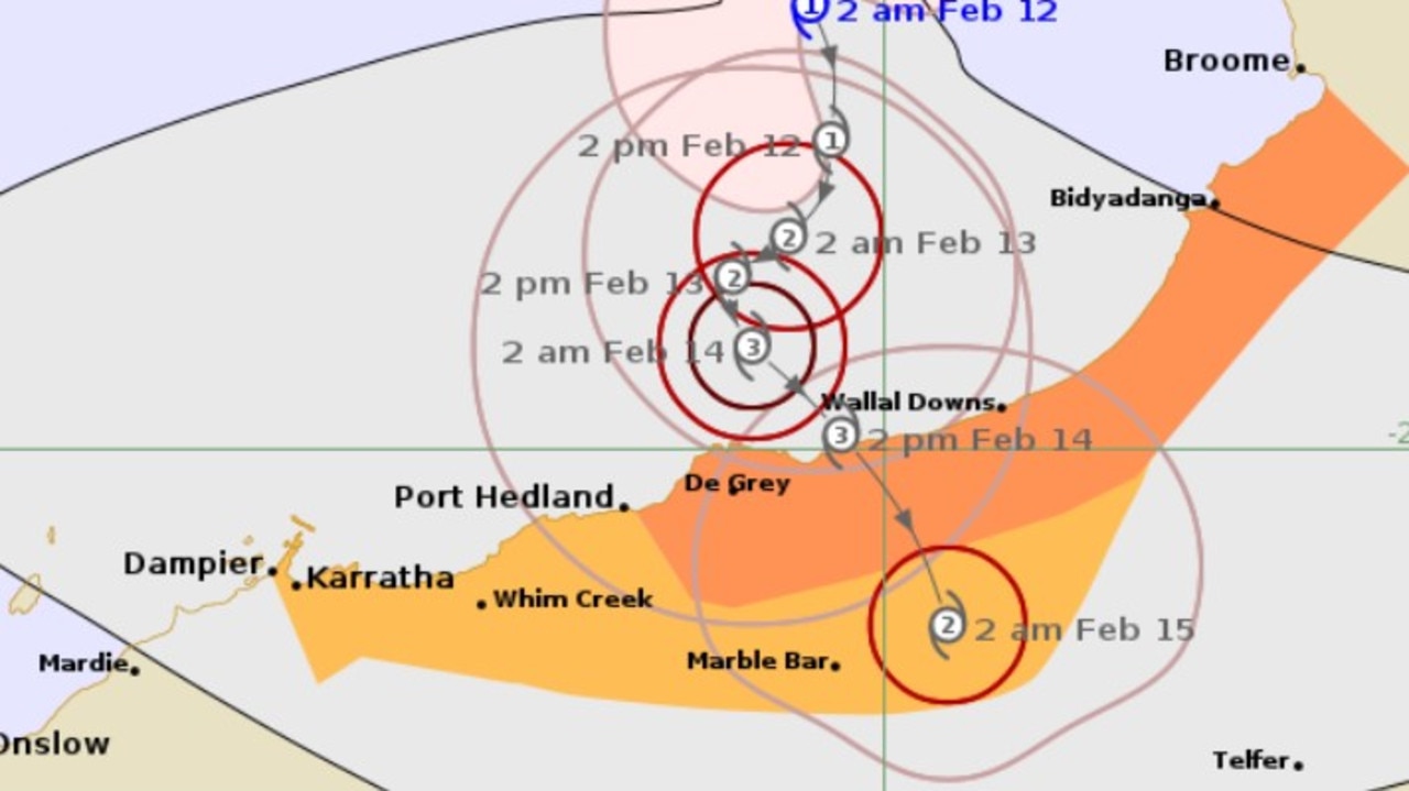 Cyclone warning, 160km/h winds