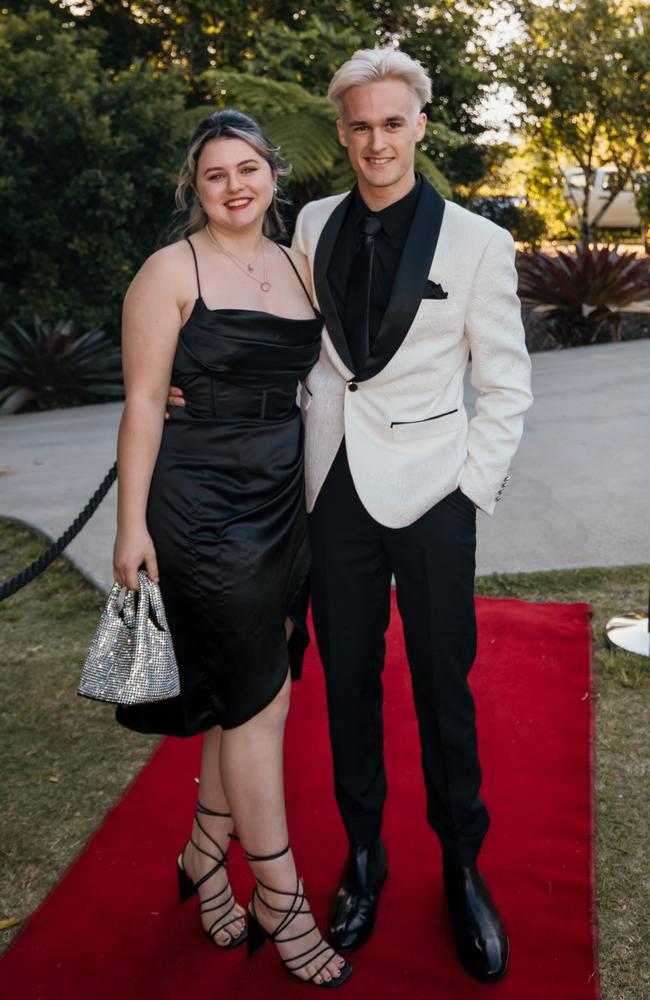 Oliver with his formal partner at the Glasshouse Christian College formal. Picture: Jordan Bull of JBull Photography