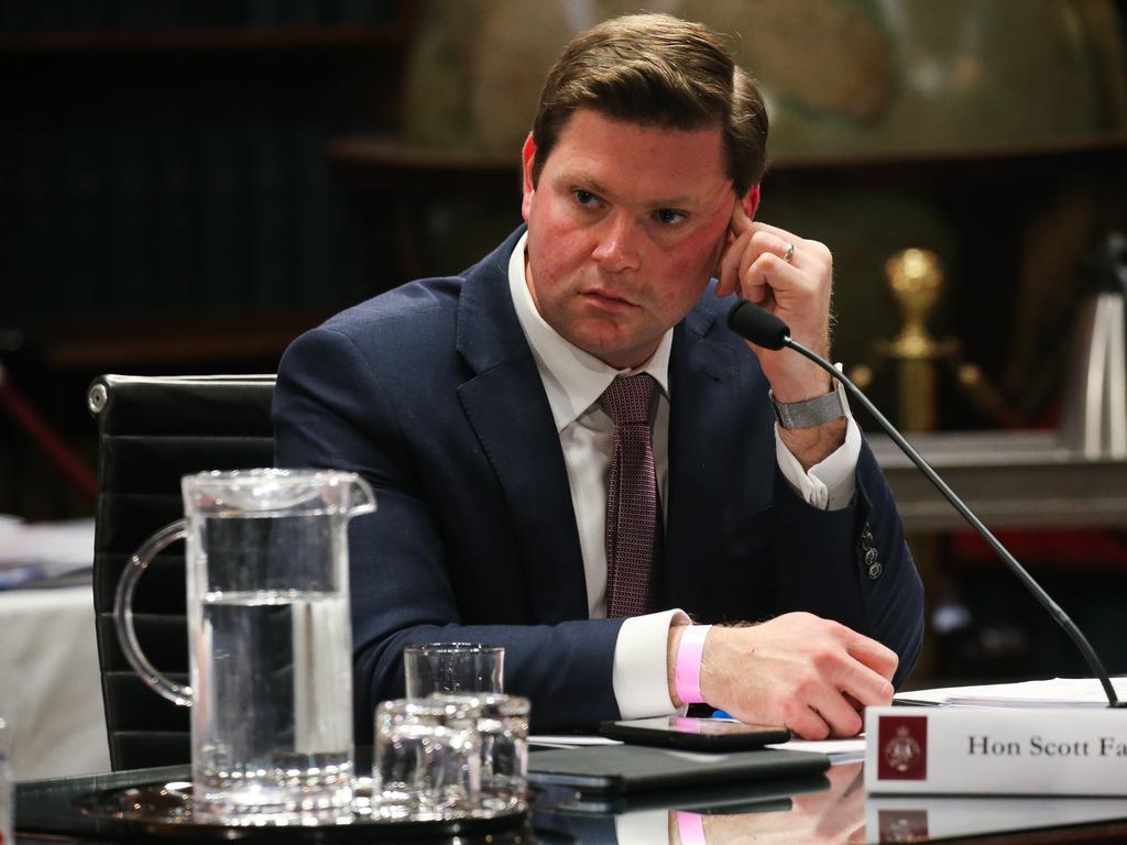 Scott Farlow during the inquiry into the appointment of John Barilaro Picture: Gaye Gerard