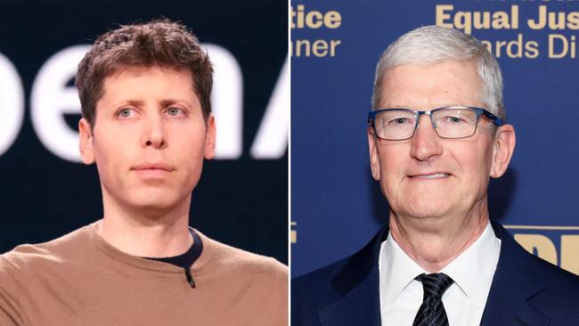 Open AI's CEO Sam Altman and Apple CEO Tim Cook.