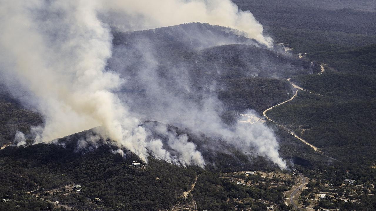 Bushfires at Agnes Water in central Queensland this year. Picture: John Wilson