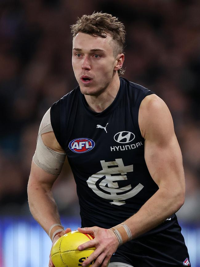 Patrick Cripps is shooting for his second Brownlow. Picture: Mark Stewart