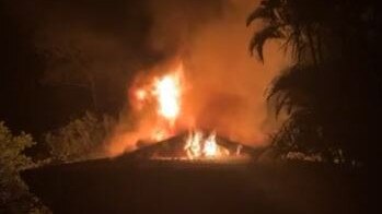 An alleged torture house at Tewantin has been trashed and burnt to the ground. Picture: Supplied