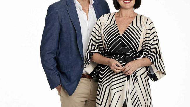 I'm A Celebrity... Get Me Out of Here! hosts Chris Brown and Julia Morris. Supplied by Channel 10.