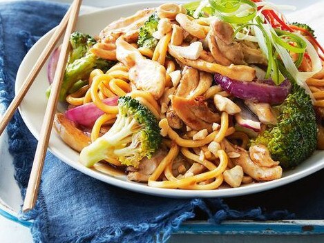 Chicken, broccoli and cashew stir-fry.