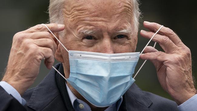 US President Joe Biden has previously insisted vaccinations give protection against known variants and that fully vaccinated Americans can forgo masks. Picture: AFP