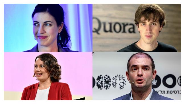 Members of the OpenAI board who voted to fire Sam Altman, left to right: Ilya Sutskever, Tasha McCauley, Helen Toner and Adam D'Angelo. All but D'Angelo will be replaced.