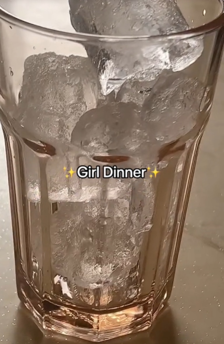 Ice cubes are even considered dinner by some users. Picture: TikTok/roryx04